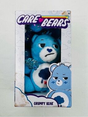 Care Bears Grumpy Bear Blue Plush beaded keychain